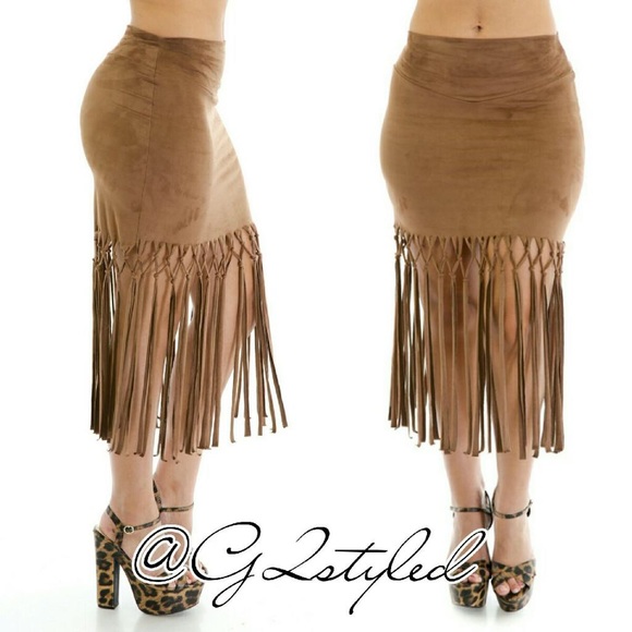 Faux Suede Skirt