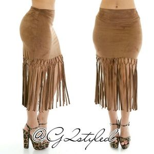 Faux Suede Skirt