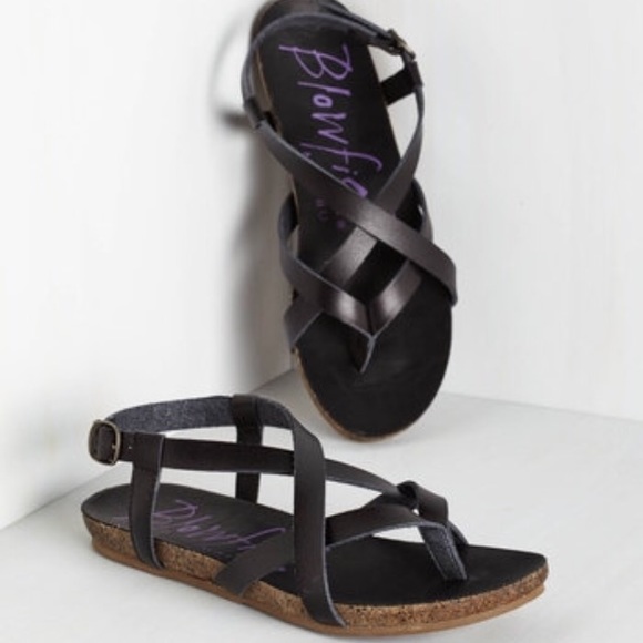 Blowfish strappy vegan faux leather sandals