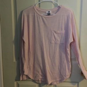 Long sleeve baby pink shirt