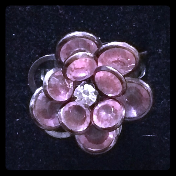 Pink Stone Flower Ring