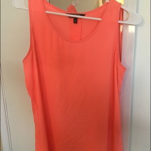 Express Coral split back tank
