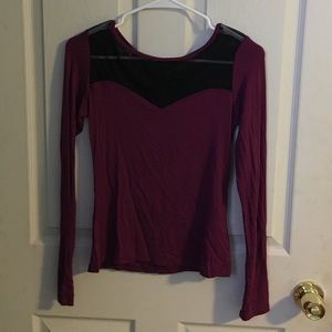 Long sleeve magenta top