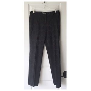 White Black slim black dress pants