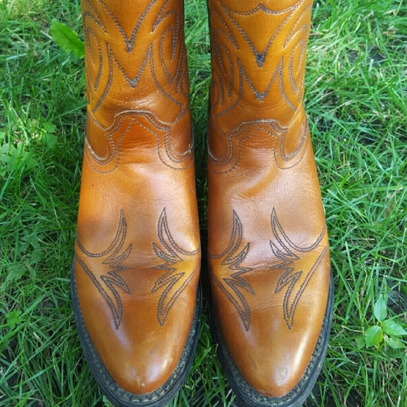 Brown Leather Cowboy boots - Picture 2 of 4