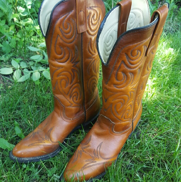 Brown Leather Cowboy boots - Picture 4 of 4
