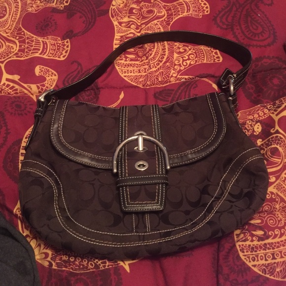 Coach soho signature flap handbag