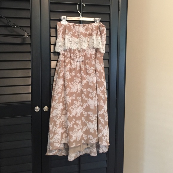 Strapless studio y floral dress lined - Picture 1 of 2