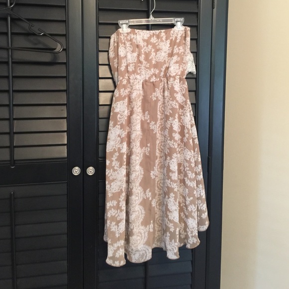 Strapless studio y floral dress lined - Picture 2 of 2