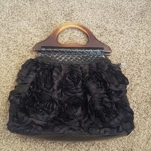 Black rose handbag