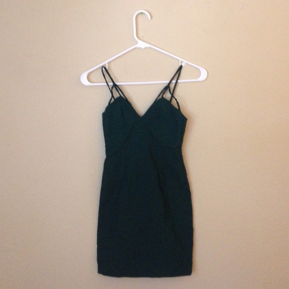 nasty gal emerald green tight body con dress