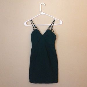 nasty gal emerald green tight body con dress