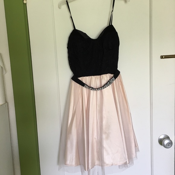 NWOT Gorgeous Pink & Black Tulle Dress