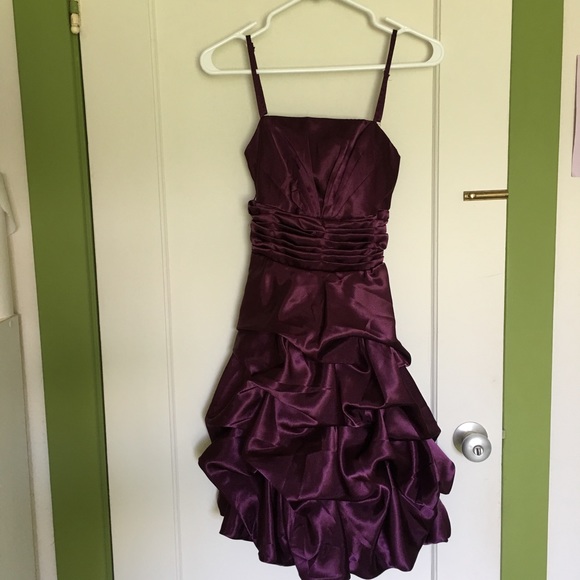 YESSTYLE Plum Ruffle Dress