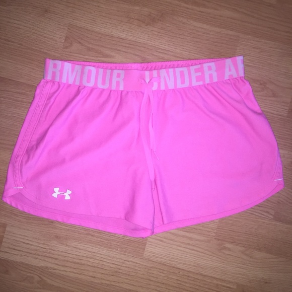 Under Armour Bright Pink Loose Fit Shorts