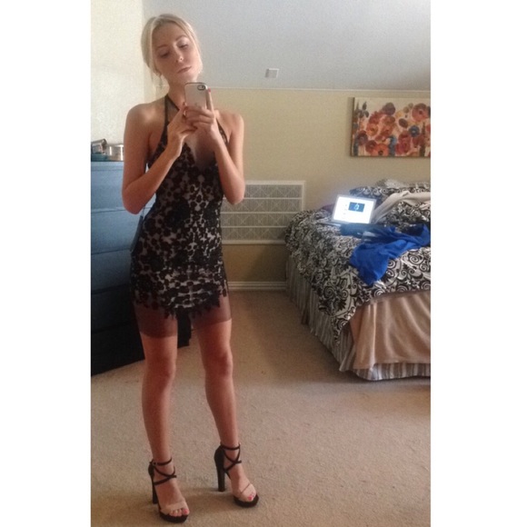 For Love & Lemons Halter Dress Size SMALL - Picture 3 of 4