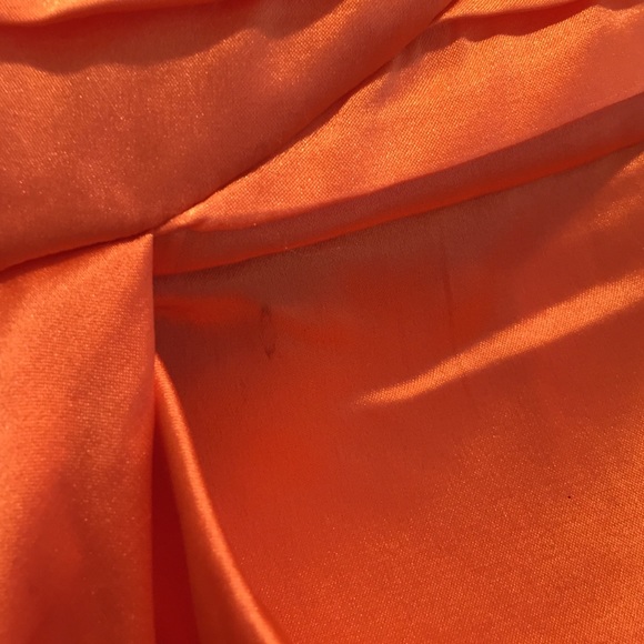 Bebe silk orange embellished silk dress s - Picture 4 of 4