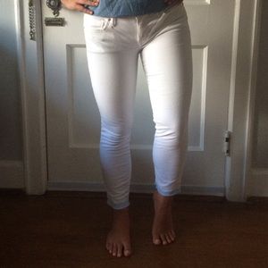 Gap Dip Dyed White Jeans