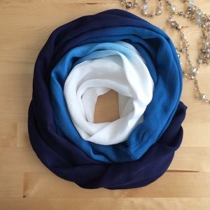 Ombre Sea Blue Viscose Scarf