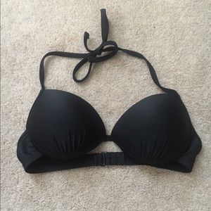Black swim bikini top