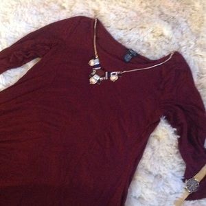 Maroon Swing Dress