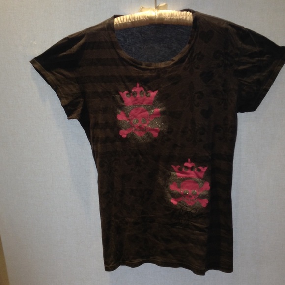 Gray and Pink Disneyland Princess Pirate Tee