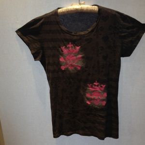 Gray and Pink Disneyland Princess Pirate Tee