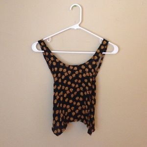 brandy open back crop top