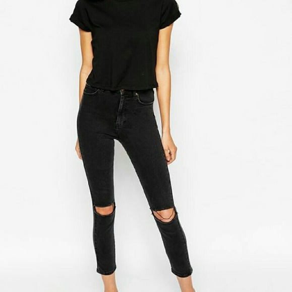 Cotton:On Split Knee High Waist Skinny Jeans