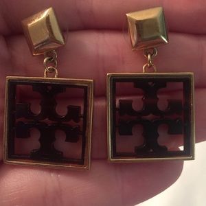 Tory Burch logo earrings