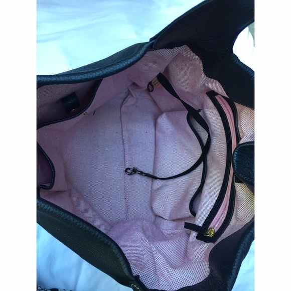 ❌SOLD❌ DOONEY & BOURKE DARK NAVY BLUE LEATHER HOBO - Picture 3 of 4