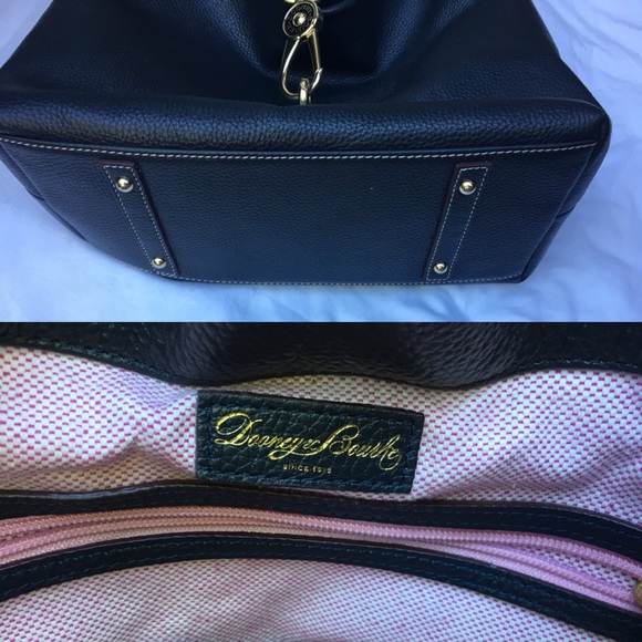 ❌SOLD❌ DOONEY & BOURKE DARK NAVY BLUE LEATHER HOBO - Picture 4 of 4