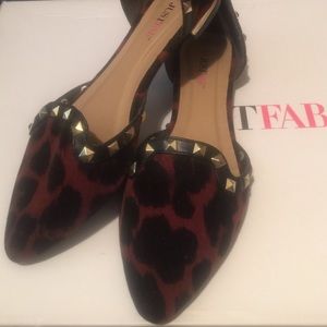 Leopard smoking loafers--Size 8.