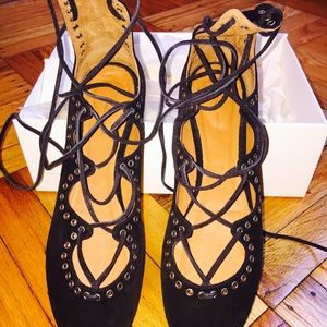 Isabel marant. New Leo lace flats black suede.39