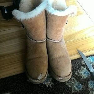 Chestnut brown button uggs