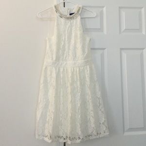 Francesca's Ivory Lace Dress