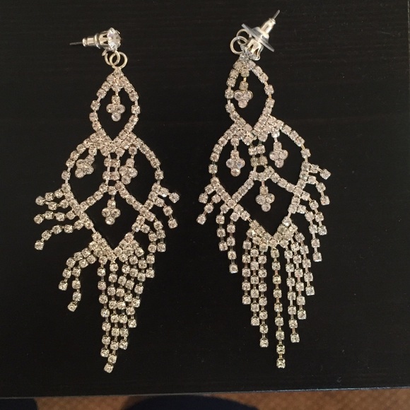 Big Diamond Pageant Earrings
