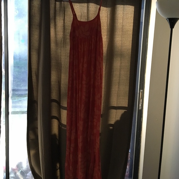 Roxy maxi dress orange size medium