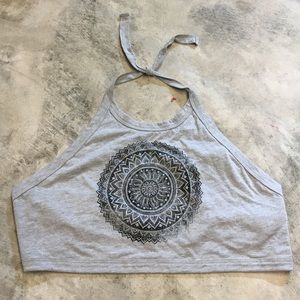 Pacsun LA Hearts Halter Crop Top