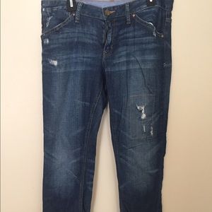 Gap-distressed straight leg jeans - size 31/12