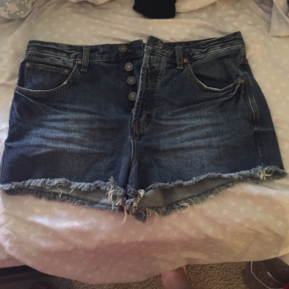 Free People Button Up Shorts