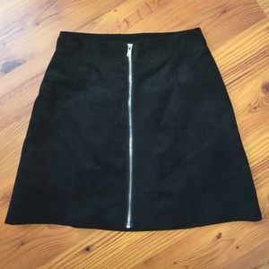 Black Suede A-Line Skirt from H&M