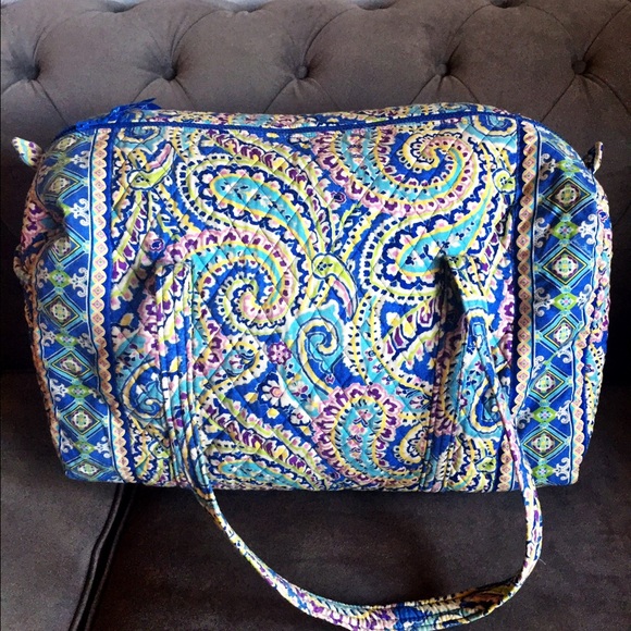 Large Vera Bradley Duffle in Capri Blue