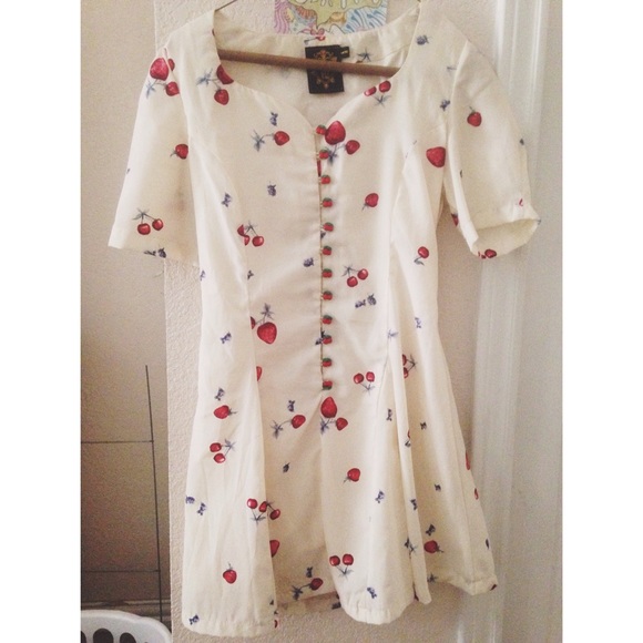 ASOS Nishe Strawberry Vintage-Style Heart Dress