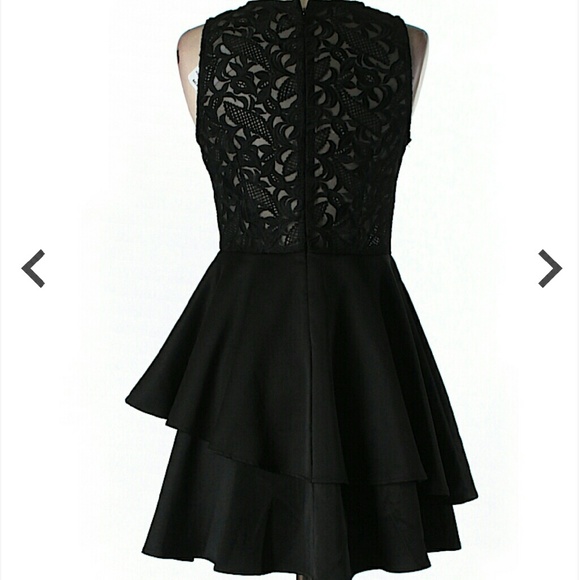 windsor black ruffle dress
