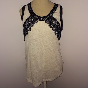 100% linen tank top. J. Crew