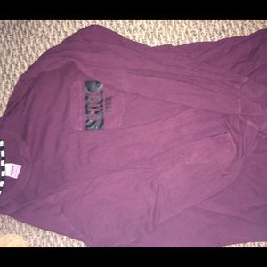 vs pink small crew long sleeve