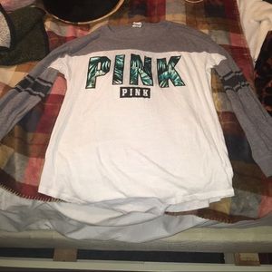 open back long sleeve PINK shirt