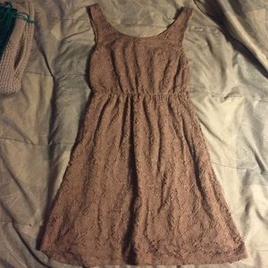 Light Brown Lace Dress