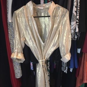 Trina Turk Swim Cover Up in Sheer Gold